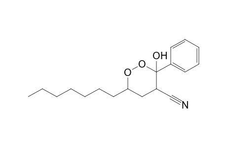 4-Cyano-6-heptyl-3-phenyl-1,2-dioxan-3-ol