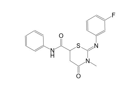(2Z)-2-[(3-fluorophenyl)imino]-3-methyl-4-oxo-N-phenyltetrahydro-2H-1,3-thiazine-6-carboxamide
