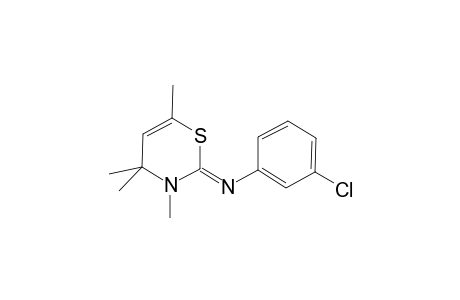 N-(3-Chlorophenyl)-N-[(2E)-3,4,4,6-tetramethyl-3,4-dihydro-2H-1,3-thiazin-2-ylidene]amine