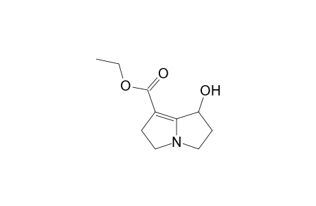 Ethyl (+-)-1-hydroxy-2,3,5,6-tetrahydro-1H-pyrrolizine-7-carboxylate