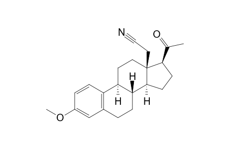 19-Norpregna-1,3,5(10)-triene-18-carbonitrile, 3-methoxy-20-oxo-