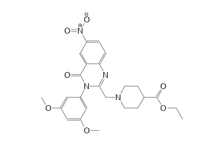 4-piperidinecarboxylic acid, 1-[[3-(3,5-dimethoxyphenyl)-3,4-dihydro-6-nitro-4-oxo-2-quinazolinyl]methyl]-, ethyl ester