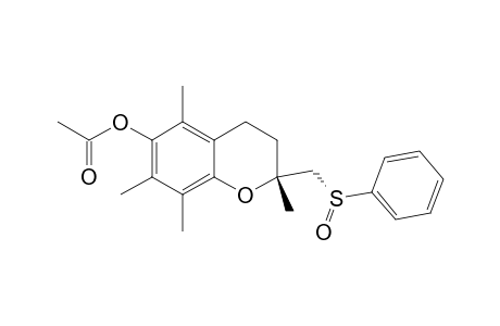 2H-1-Benzopyran-6-ol, 3,4-dihydro-2,5,7,8-tetramethyl-2-[(phenylsulfinyl)methyl]-, acetate, (R*,R*)-(.+-.)-