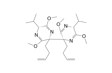 6,7-bis(3'-Butenyl)-3,10-diisopropyl-2,5,9,12-tetramethoxy-1,4,8,11-tetraaza-dispiro[5.0.5]dodeca-1,4,8,11-tetraene