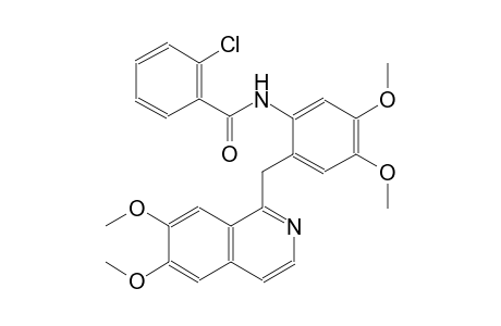 2-chloro-N-{2-[(6,7-dimethoxy-1-isoquinolinyl)methyl]-4,5-dimethoxyphenyl}benzamide