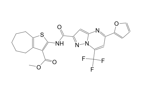 methyl 2-({[5-(2-furyl)-7-(trifluoromethyl)pyrazolo[1,5-a]pyrimidin-2-yl]carbonyl}amino)-5,6,7,8-tetrahydro-4H-cyclohepta[b]thiophene-3-carboxylate