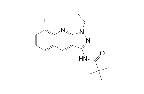 N-(1-ethyl-8-methyl-1H-pyrazolo[3,4-b]quinolin-3-yl)-2,2-dimethylpropanamide