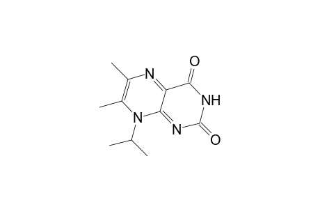 2,4(1H,3H)-Pteridinedione, 6,7-dimethyl-8-(1-methylethyl)-