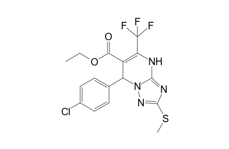 Ethyl 7-(4-chlorophenyl)-2-methylthio-5-trifluoromethyl-4,7-dihydro-1,2,4-triazolo[1,5-a]pyrimidine-6-carboxylate