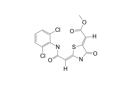 (Z)-2-[N-(2,6-DICHLOROPHENYL)-CARBAMOYL-METHYLENE]-(Z)-5-(METHOXYCARBONYLMETHYLENE)-THIAZOLIDIN-4-ONE