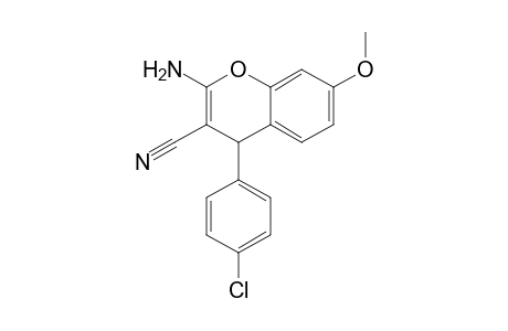 (RS) 2-Amino-4-(4-chlorophenyl)-7-methoxy-4H-chromene-3-carbonitrile