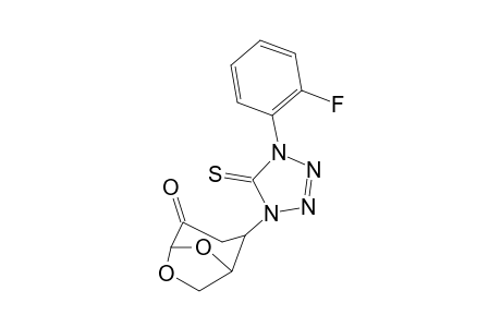 2-[4-(2-fluorophenyl)-5-sulfanylidene-1,2,3,4-tetrazol-1-yl]-6,8-dioxabicyclo[3.2.1]octan-4-one