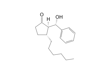 (2RS,2(1SR),3RS)-3-Hexyl-2-(1-hydroxy-1-phenylmethyl)cyclopentan-1-one