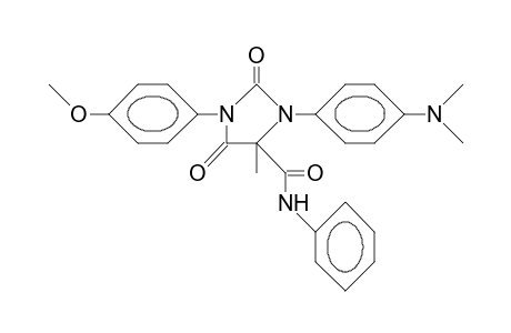 1-(4-Dimethylamino-phenyl)-3-(4-methoxy-phenyl)-5-phenylamido-5-methyl-2,4-imidazoledione
