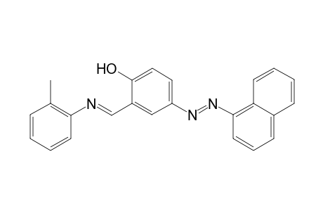 2-((E)-[(2-Methylphenyl)imino]methyl)-4-[(E)-1-naphthyldiazenyl]phenol