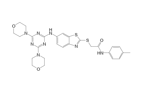 2-[6-(4,6-Di-morpholin-4-yl-[1,3,5]triazin-2-ylamino)-benzothiazol-2-ylsulfanyl]-N-p-tolylacetamide