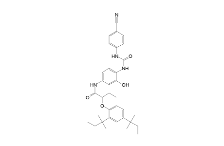 Butanamide, 2-[2,4-bis(1,1-dimethylpropyl)phenoxy]-N-[4-[[[(4-cyanophenyl)amino]carbonyl]amino]-3-hydroxyphenyl]-