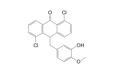 1,5-Dichloro-10-(3-hydroxy-4-methoxybenzyl)-10H-anthracen-9-one