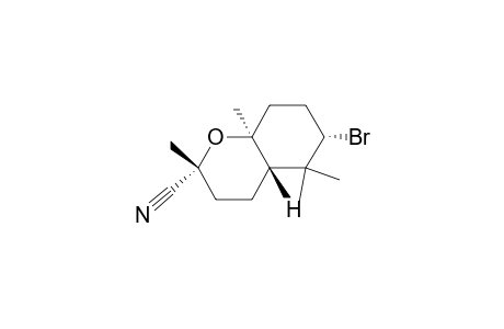 (2.alpha.,4a.beta.,6.alpha.,8a.alpha.)-(.+-.)-6-Bromooctahydro-2,5,5,8a-tetramethyl-2H-1-benzopyran-2-carbonitrile