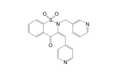 4H-1,2-benzothiazin-4-one, 2,3-dihydro-2-(3-pyridinylmethyl)-3-(4-pyridinylmethylene)-, 1,1-dioxide, (3E)-