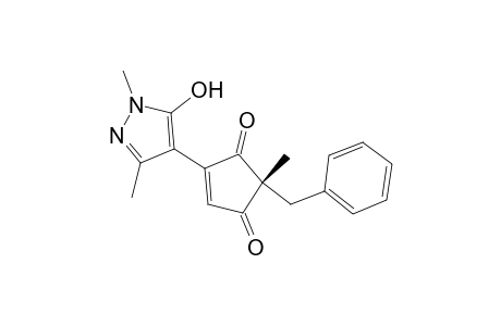 (R)-2-Benzyl-4-(5-hydroxy-1,3-dimethyl-1H-pyrazol-4-yl)-2-methylcyclopent-4-ene-1,3-dione