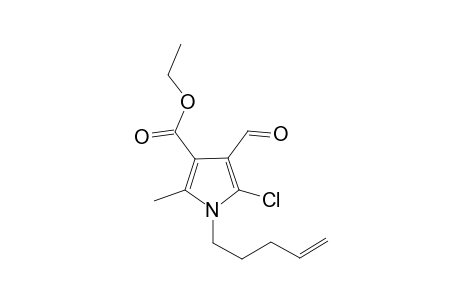 Ethyl 5-chloro-4-formyl-2-methyl-1-(pent-4-enyl)-1H-pyrrole-3-carboxylate