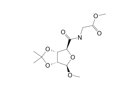 METHYL-2-(METHYL-2,3-O-ISOPROPYLIDEN-BETA-D-RIBO-1,4-FURANOSYL-CARBONYL)-AMINOACETATE
