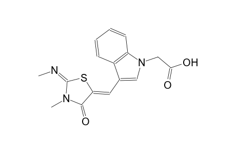 [3-((Z)-{(2E)-3-methyl-2-[(E)-methylimino]-4-oxo-1,3-thiazolidin-5-ylidene}methyl)-1H-indol-1-yl]acetic acid