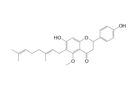 4',7-Dihydroxy-5-methoxy-6-(1''-geranyl)-flavanone