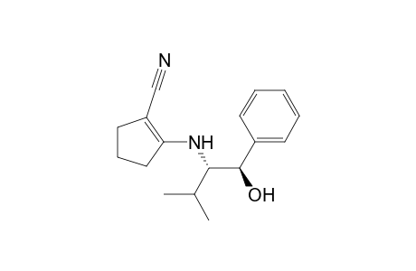 1-Cyclopentene-1-carbonitrile, 2-[[1-(hydroxyphenylmethyl)-2-methylpropyl]amino]-, [R-(R*,S*)]-