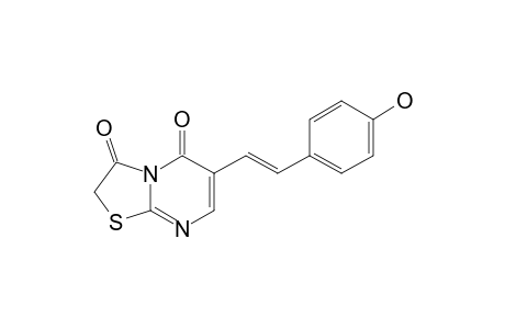 6-[(E)-2-(4-hydroxyphenyl)vinyl]thiazolo[2,3-b]pyrimidine-3,5-quinone
