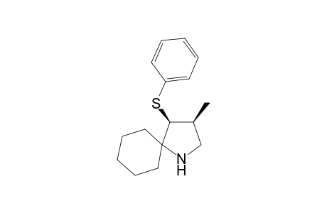 syn-(3RS,4RS)-3-Methyl-4-(phenylthio)-1-azaspiro[4.5]decane