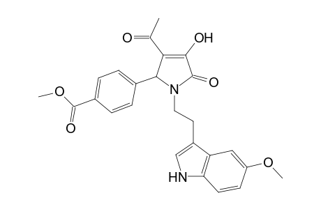 Methyl 4-{3-acetyl-4-hydroxy-1-[2-(5-methoxy-1H-indol-3-yl)ethyl]-5-oxo-2,5-dihydro-1H-pyrrol-2-yl}benzoate