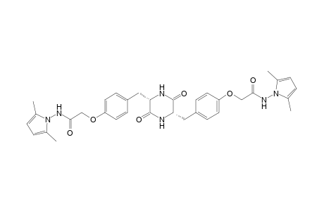 N-(2,5-dimethyl-1-pyrrolyl)-2-[4-[[(2S,5S)-5-[[4-[2-[(2,5-dimethyl-1-pyrrolyl)amino]-2-oxoethoxy]phenyl]methyl]-3,6-dioxo-2-piperazinyl]methyl]phenoxy]acetamide