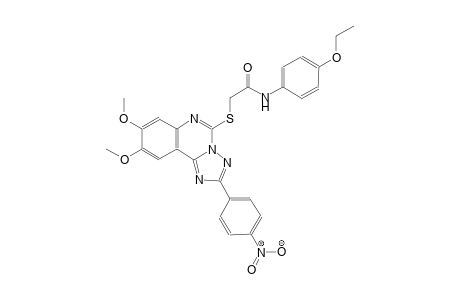 2-{[8,9-dimethoxy-2-(4-nitrophenyl)[1,2,4]triazolo[1,5-c]quinazolin-5-yl]sulfanyl}-N-(4-ethoxyphenyl)acetamide