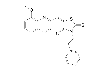 4-thiazolidinone, 5-[(8-methoxy-2-quinolinyl)methylene]-3-(2-phenylethyl)-2-thioxo-, (5E)-