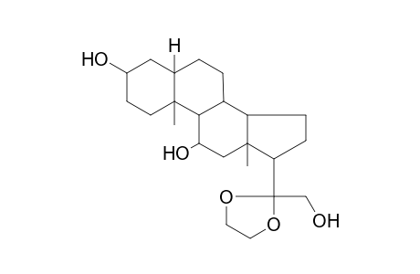 (3alpha,5alpha)-17-[2-(hydroxymethyl)-1,3-dioxolan-2-yl]androstane-3,11-diol