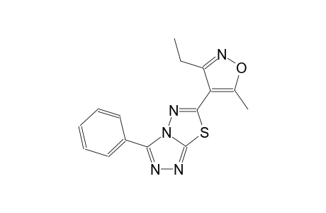 [1,2,4]triazolo[3,4-b][1,3,4]thiadiazole, 6-(3-ethyl-5-methyl-4-isoxazolyl)-3-phenyl-