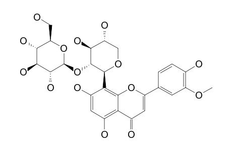 5,7,4'-TRIHYDROXY-3'-METHOXYFLAVONE-8-C-BETA-D-XYLOPYRANOSYL-2''-O-GLUCOPYRANOSIDE