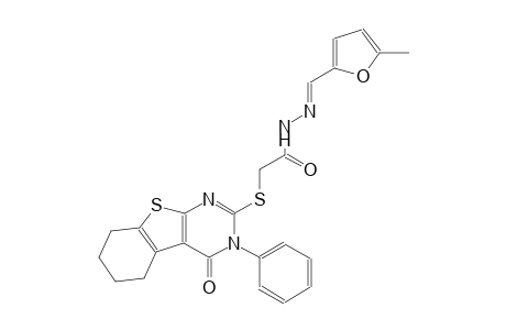 N'-[(E)-(5-methyl-2-furyl)methylidene]-2-[(4-oxo-3-phenyl-3,4,5,6,7,8-hexahydro[1]benzothieno[2,3-d]pyrimidin-2-yl)sulfanyl]acetohydrazide