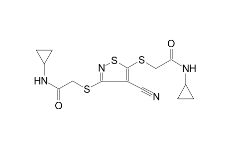 2-[(4-cyano-3-{[2-(cyclopropylamino)-2-oxoethyl]sulfanyl}-5-isothiazolyl)sulfanyl]-N-cyclopropylacetamide