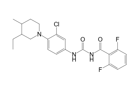 Benzamide, N-[[[3-chloro-4-(3-ethyl-4-methyl-1-piperidinyl)phenyl]amino]carbonyl]-2,6-difluoro-