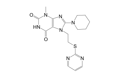 3-methyl-8-(1-piperidinyl)-7-[2-(2-pyrimidinylsulfanyl)ethyl]-3,7-dihydro-1H-purine-2,6-dione