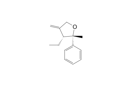 cis-3-Ethyl-2-methyl-4-methylene-2-phenyloxolane