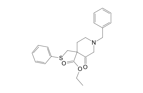 Ethyl 1-benzyl-3-oxo-4-phenylthiomethyl-4-piperidinecarboxylate