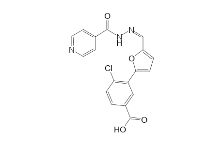 4-Chloranyl-3-[5-[(Z)-(pyridin-4-ylcarbonylhydrazinylidene)methyl]furan-2-yl]benzoic acid