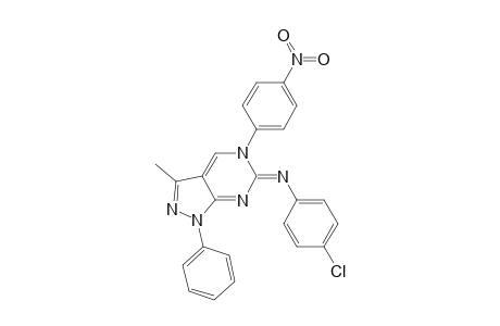 6-[(4-chlorophenyl)imino]-3-methyl-1-phenyl-5-(4-nitrophenyl)-5,6-dihydro-1H-pyrazolo[3,4-d]pyrimidine