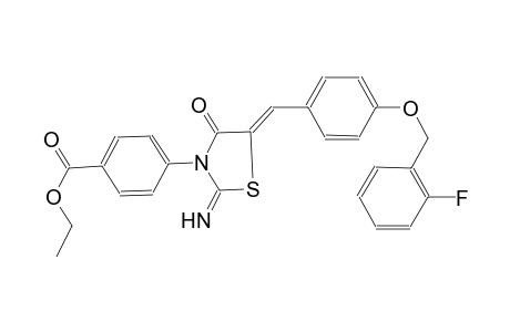 4-[(5Z)-5-[4-(2-fluorobenzyl)oxybenzylidene]-2-imino-4-keto-thiazolidin-3-yl]benzoic acid ethyl ester