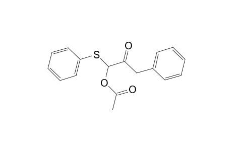 2-Oxo-3-phenyl-1-(phenylsulfanyl)propyl acetate