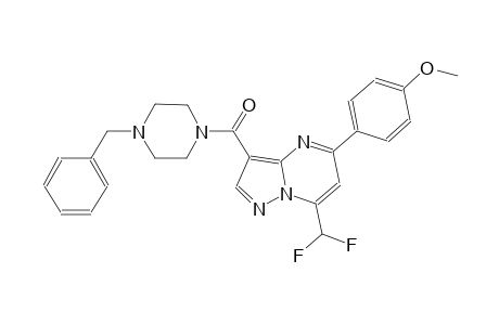 3-[(4-benzyl-1-piperazinyl)carbonyl]-7-(difluoromethyl)-5-(4-methoxyphenyl)pyrazolo[1,5-a]pyrimidine